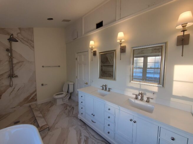 Bathroom designed and built by Red Cardinal